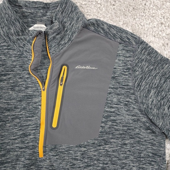 Eddie Bauer Sweater Mens XL Tall Gray First Ascent Fleece Long Sleeve Pullover - Picture 3 of 10